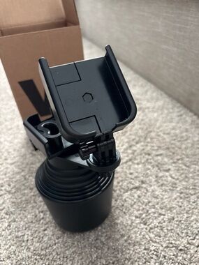 Universal Black VR/AR Accessory Mount - Adjustable Cup Holder Phone Clip